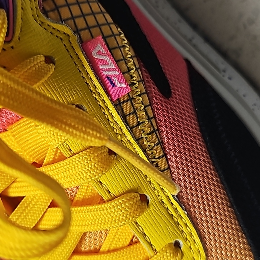 Fila Women's Yellow and Black Sneakers - Picture 7 of 8